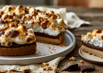 Gourmet S’mores Tart With Chocolate Ganache &Amp; Toasted Marshmallow