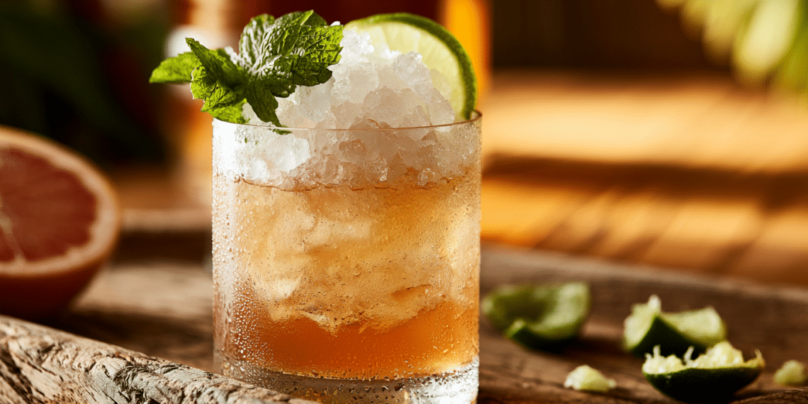 Navigating Nautical Flavors The Classic Navy Grog Cocktail - Thefoodiebunch Navy Grog Classic Three-Rum Tiki Cocktail Recipe
