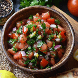 Vibrant Ethiopian Tomato Salad Bursting With Fresh Flavor - Thefoodiebunch Timatim - Ethiopian Tomato Salad