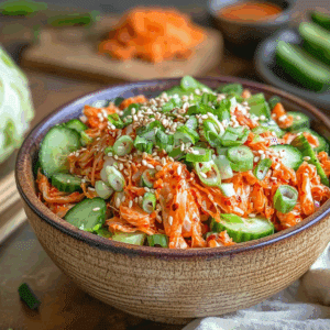 Spicy Korean Kimchi Salad: A Vibrant Fusion Of Flavors - Thefoodiebunch Napa Cabbage
