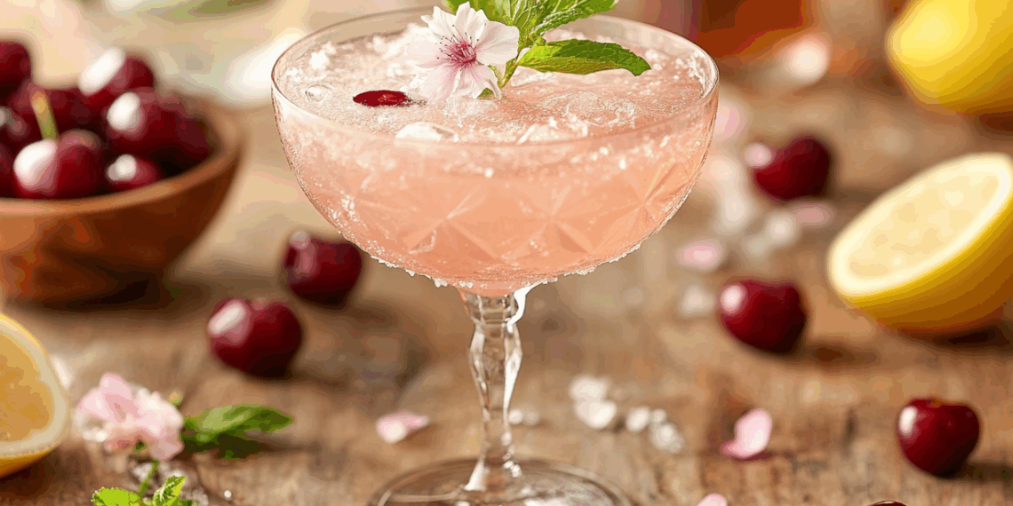 Delicate Spring Gin Cocktail Celebrates Cherry Blossoms