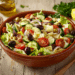 Fresh Spanish Salad With Vibrant Vegetables And Zesty Vinaigrette