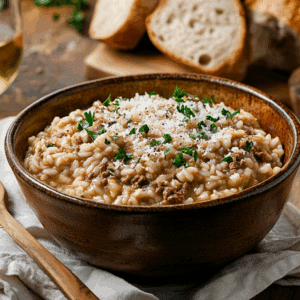 Rustic Lamb Risotto: A Creamy Italian Countryside Delight - Thefoodiebunch Lamb Mince Risotto