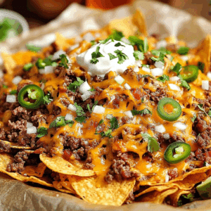 Tex Mex Nachos With Ground Beef