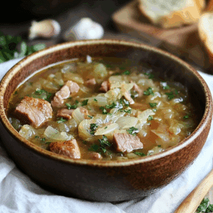 Hearty Pork Cabbage Soup