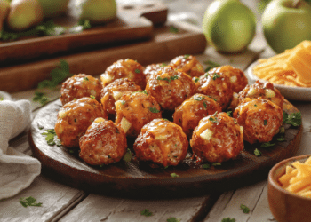 Pork Apple Cheddar Meatballs
