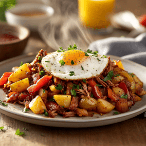 Smoky Pulled Pork Hash: A Hearty Breakfast Delight - Thefoodiebunch