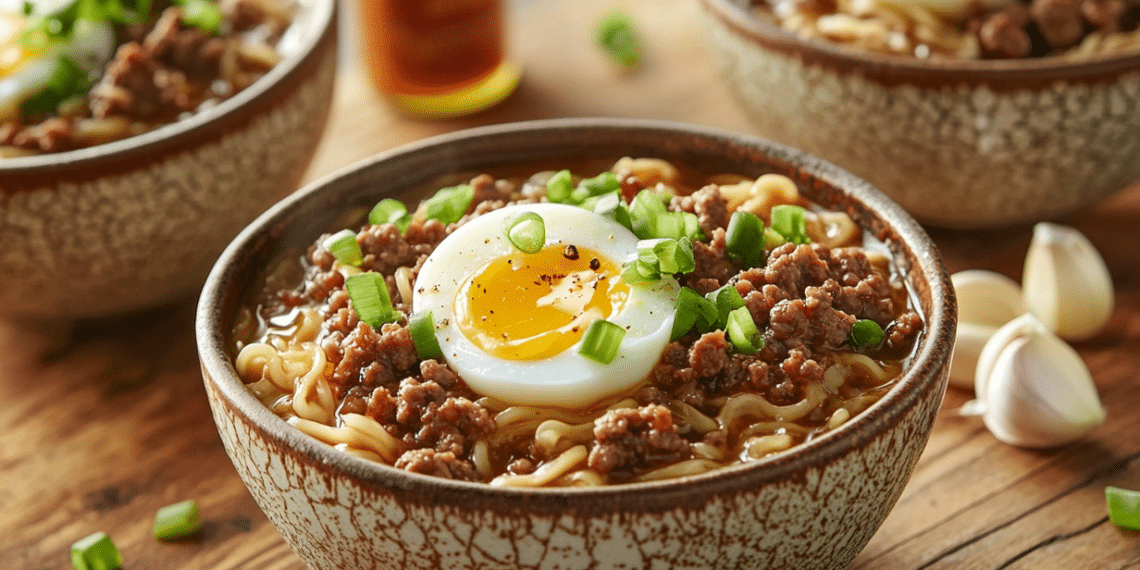 Savory Ground Beef Ramen