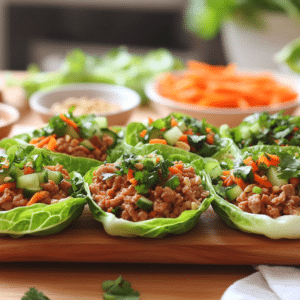 Asian Pork Lettuce Cups
