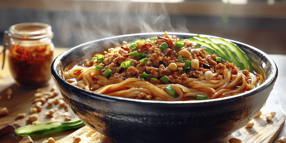 Spicy Sichuan Noodles: A Fiery Journey Through Flavor - Thefoodiebunch Dan Dan Mian