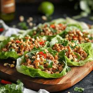Thai Pork Lettuce Cups