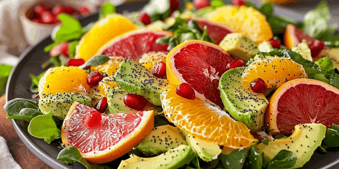 Citrus And Avocado Salad With Poppy Seeds