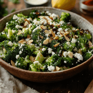 Charred Broccoli Salad With Tahini Dressing