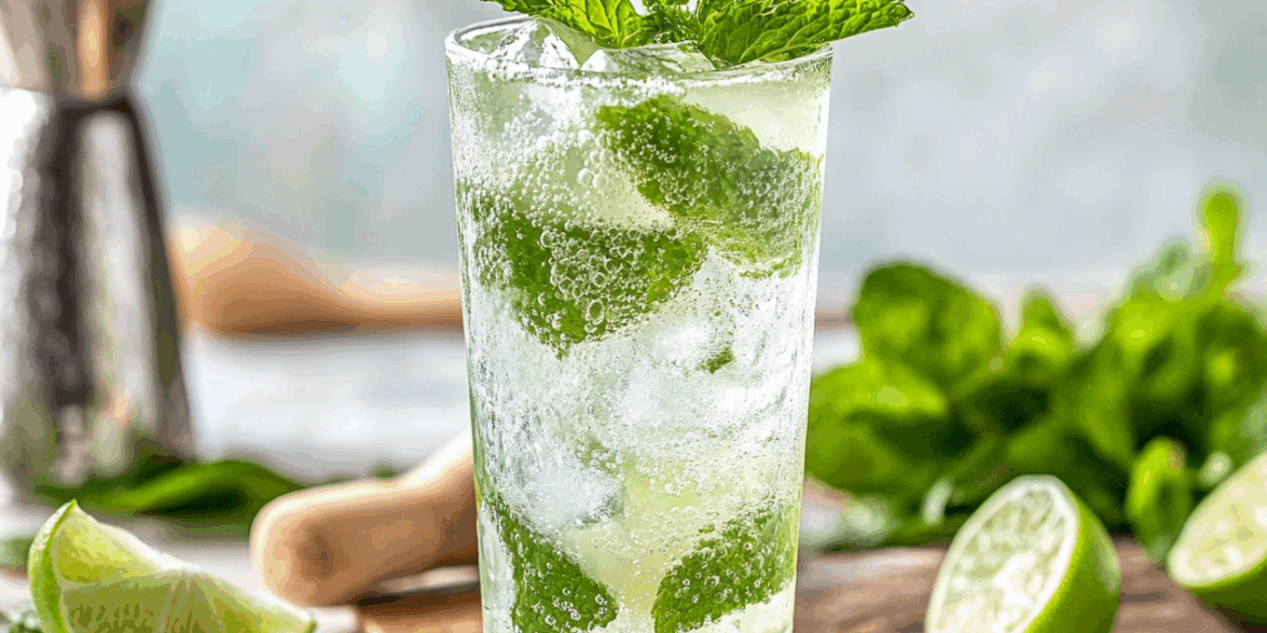 Refreshing Mint Fizz Cocktail For Summer Sipping