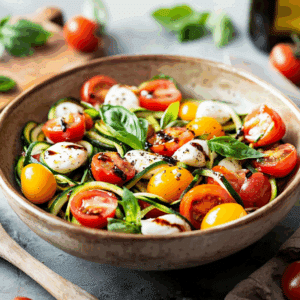 Zucchini Noodle Caprese Salad