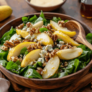 Sweet And Tangy European-Style Pear And Gorgonzola Salad - Thefoodiebunch
