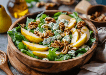 Pear And Gorgonzola Salad With Candied Walnuts