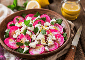 Watermelon Radish And Feta Salad