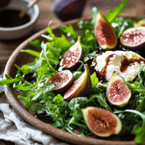 Fig And Burrata Salad With Balsamic Glaze