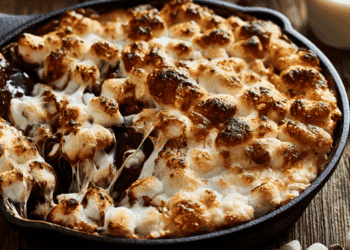 S'Mores Skillet Dip (4 Ingredients, 15 Minutes)