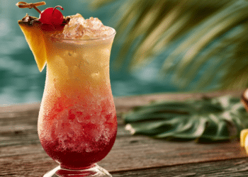 Bora Bora Bliss Cocktail Layered Tropical Rum Drink