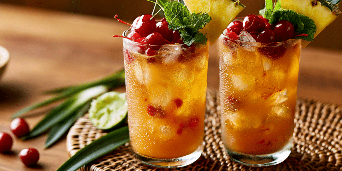 Sip Paradise Tropical Luau Scorpion Cocktail - Thefoodiebunch Luau Scorpion Cocktail Tropical Rum Drink For Two