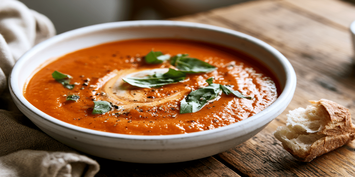Mediterranean Magic: A Creamy Tomato Basil Journey - Thefoodiebunch Creamy Tomato Basil Soup