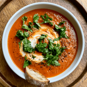 Mediterranean Magic: A Creamy Tomato Basil Journey - Thefoodiebunch Creamy Tomato Basil Soup