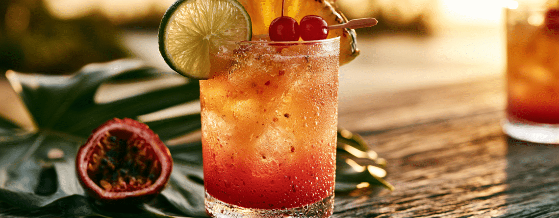Tahitian Rum Punch – Tropical Fruit Cocktail Recipe