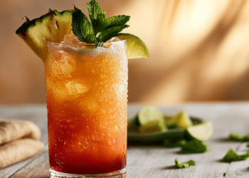 Hawaiian Sunset Cocktail Tropical Rum Drink Recipe