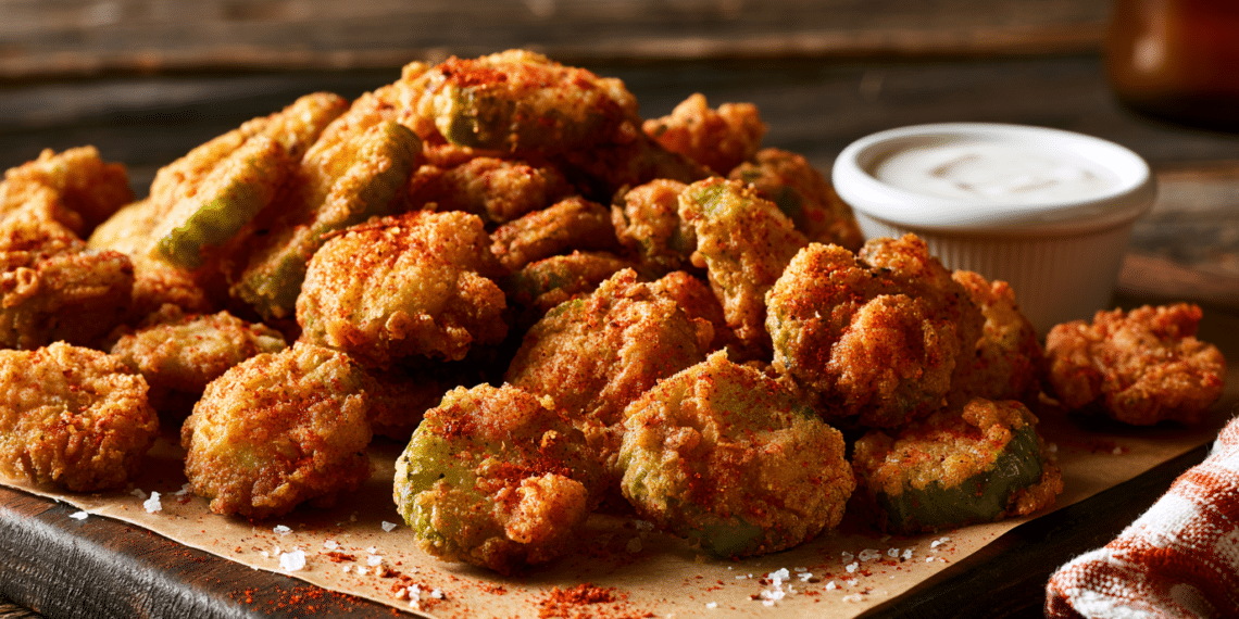 Crispy Spicy Nashville Hot Fried Pickles Delight - Thefoodiebunch Crispy Spicy Nashville Hot Fried Pickles Delight