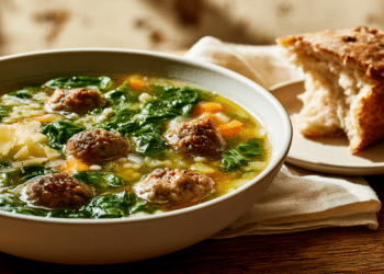 Italian Wedding Soup With Tender Meatballs