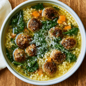 Italian Wedding Soup With Tender Meatballs