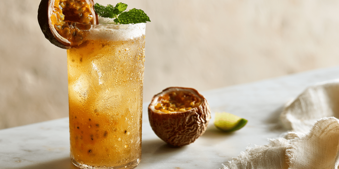 Tropical Passion Fruit Fizz: A Refreshing Cocktail Escape - Thefoodiebunch Passion Fruit Fizz Easy Tropical Gin Cocktail