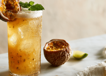 Passion Fruit Fizz Easy Tropical Gin Cocktail