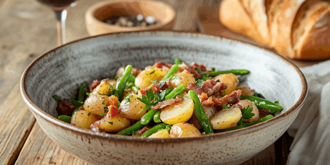 Hearty Belgian Potato And Green Bean Salad Delight - Thefoodiebunch Salade Liégeoise