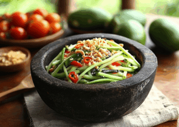 Tam Mak Hoong (Green Papaya Salad)