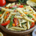Zesty Mediterranean Pasta Primavera With Bright Lemon Dressing