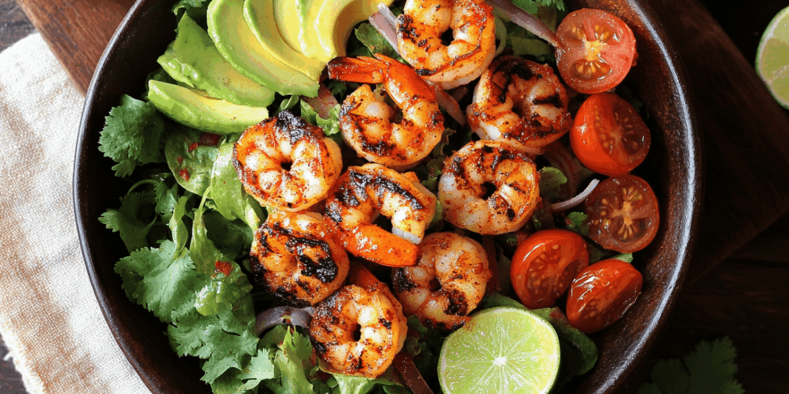 Zesty Chili Lime Shrimp Salad With Fresh Avocado