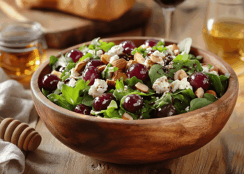 Sweet And Tangy Grapes Gorgonzola Salad With Hazelnuts