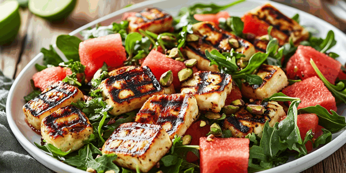 Sizzling Halloumi And Watermelon Salad A Summer Delight