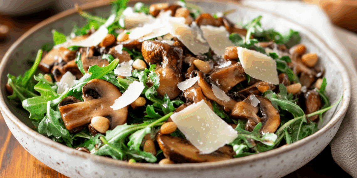 Alpine Mushroom Arugula Salad Celebrates Mountain Flavors - Thefoodiebunch Alpine Mushroom Arugula Salad Celebrates Mountain Flavors