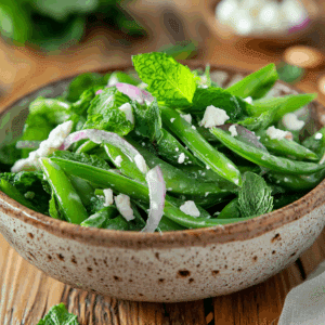 Fresh Mediterranean Snow Pea Salad With Zesty Lemon Dressing - Thefoodiebunch
