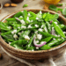 Fresh Mediterranean Snow Pea Salad With Zesty Lemon Dressing