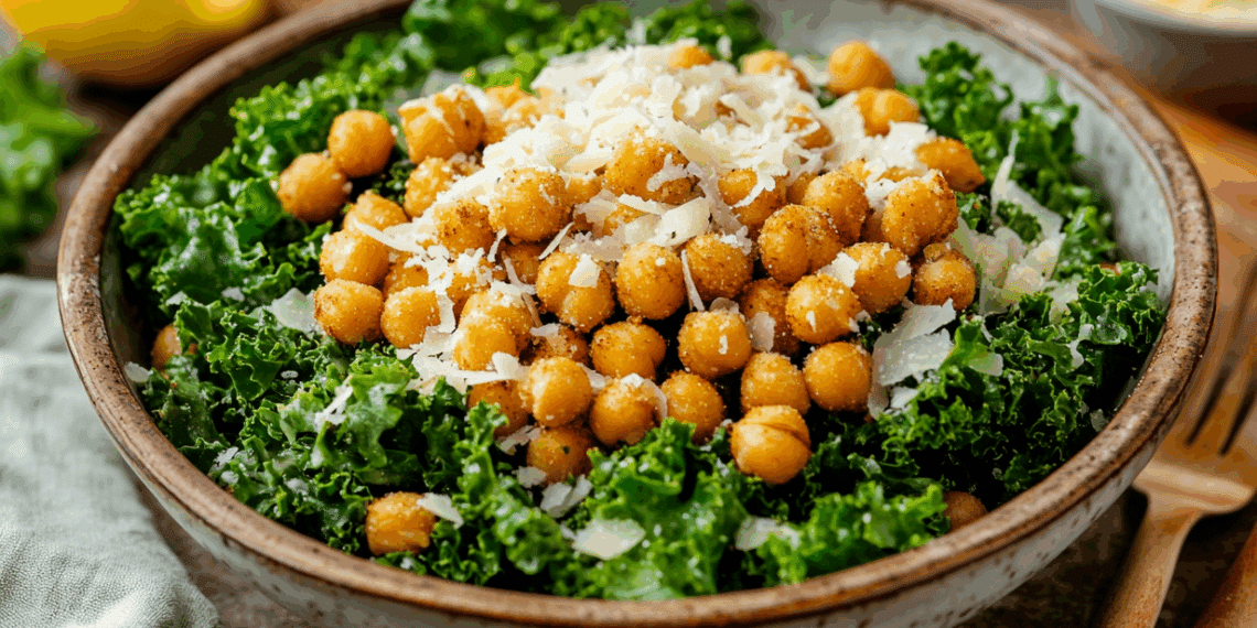 Crispy Chickpea Kale Caesar Salad Reinvented For Modern Palates