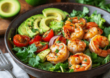 Zesty Chili Lime Shrimp Salad With Fresh Avocado
