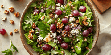 Sweet And Tangy Grapes And Gorgonzola Salad