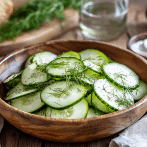 Crisp Scandinavian Cucumber Salad With Fresh Dill Dressing - Thefoodiebunch