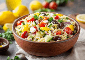 Zesty Mediterranean Orzo Salad Bursting With Fresh Flavors