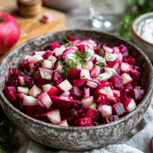 Scandinavian Beet And Apple Salad With Tangy Dressing - Thefoodiebunch